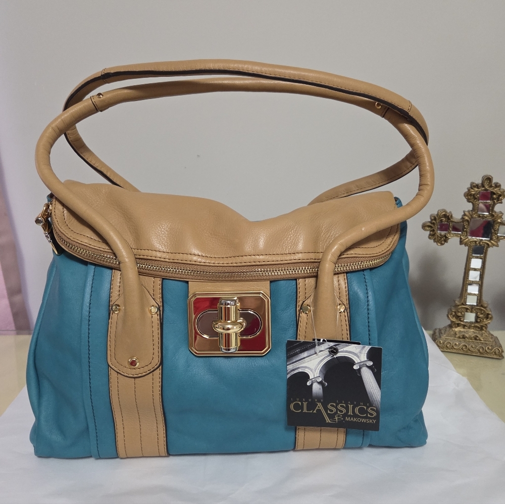 B MAKOWSKY Glove Leather Satchel